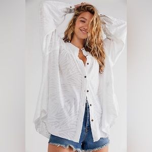 Free People Can't Stop Dreaming Tunic - large button down top